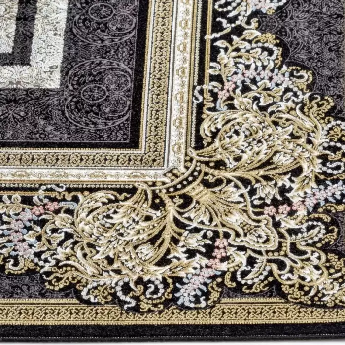 Halıca Imperius Modern A141Ay D Klasik Çerçeveli Bordürlü Modal İpek Salon Halısı