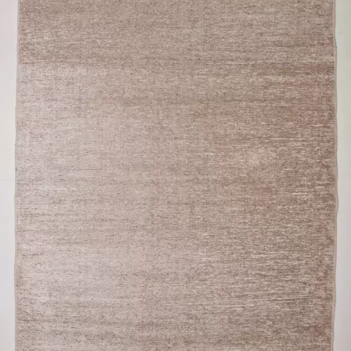 Halıca Julia 24021A D İnce Yıkanabilir Düz Renk Bej Kilim
