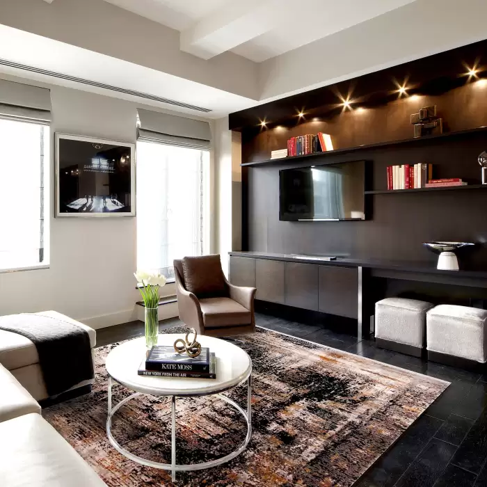 Halıca Olimpus 18290A N İnce Bambu Serpme Desen Salon Halısı