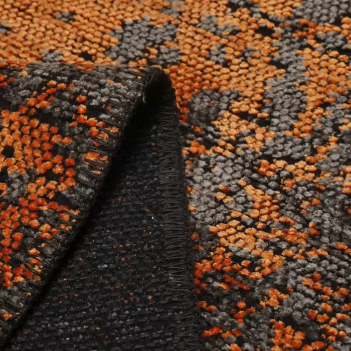 Halıca Şönil 065AF İnce Yıkanabilir Turuncu Renk Dekoratif Kilim