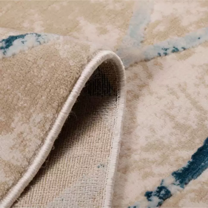 İdeal Touch 0309A D İnce Uygun Mavi Halı