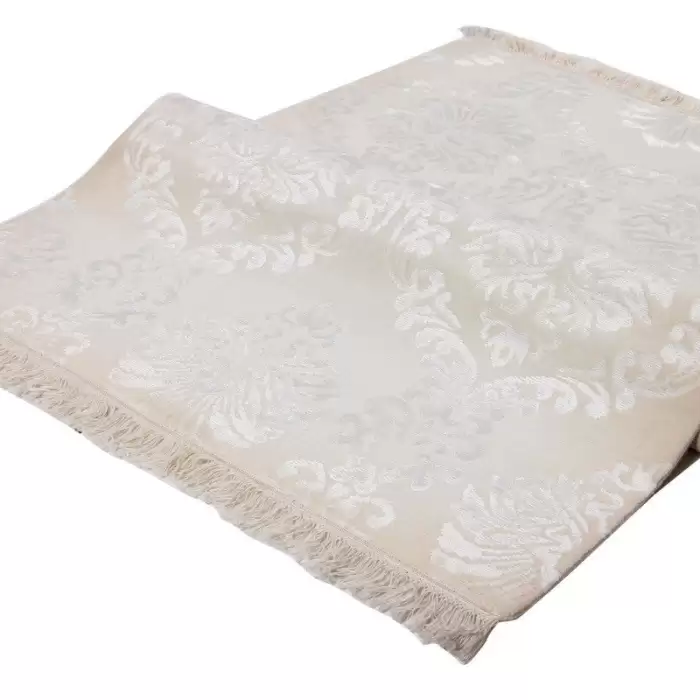 Motto Damask Beyaz 91X154 1,40 M² El Dokuma Halı