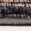Halıca Black 33800 Y İnce Bambu Yüksek Kalite Yuvarlak Siyah Salon Halısı