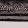 Halıca Black 33801 Y İnce Bambu Yüksek Kalite Yuvarlak Siyah Salon Halısı