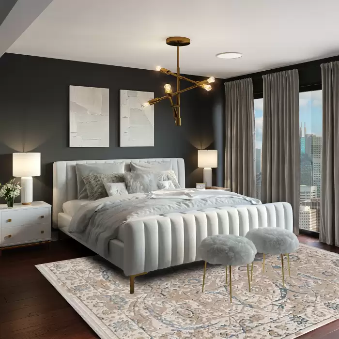 Elexus Ada Mh386 Vizon/Mavi 120X180 2,16 M² Bambu Vintage Halı