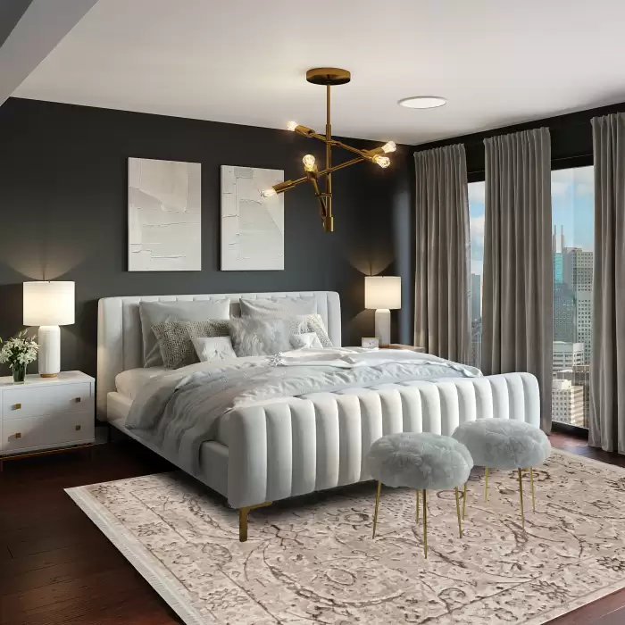 Elexus Ada Mh387 Krem/Kahve 100X200 2 M² Bambu Vintage Yolluk