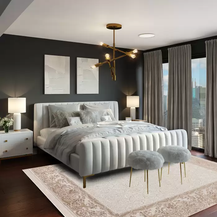 Elexus Versay 1682 Bej/Vizon 200X290 5,8 M² İnce Klasik Motifli Salon Oturma Odası Halısı