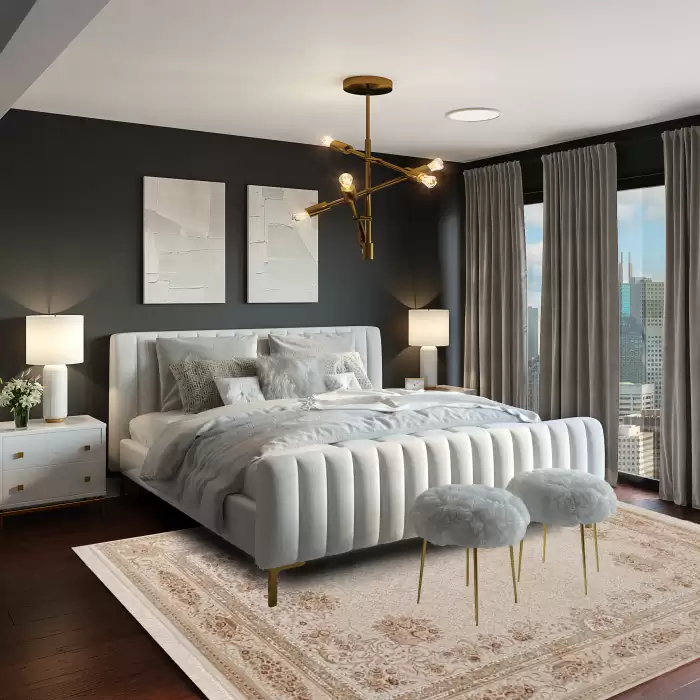 Elexus Versay 1684 Bej 100X200 2 M² İnce Klasik Motifli Yolluk