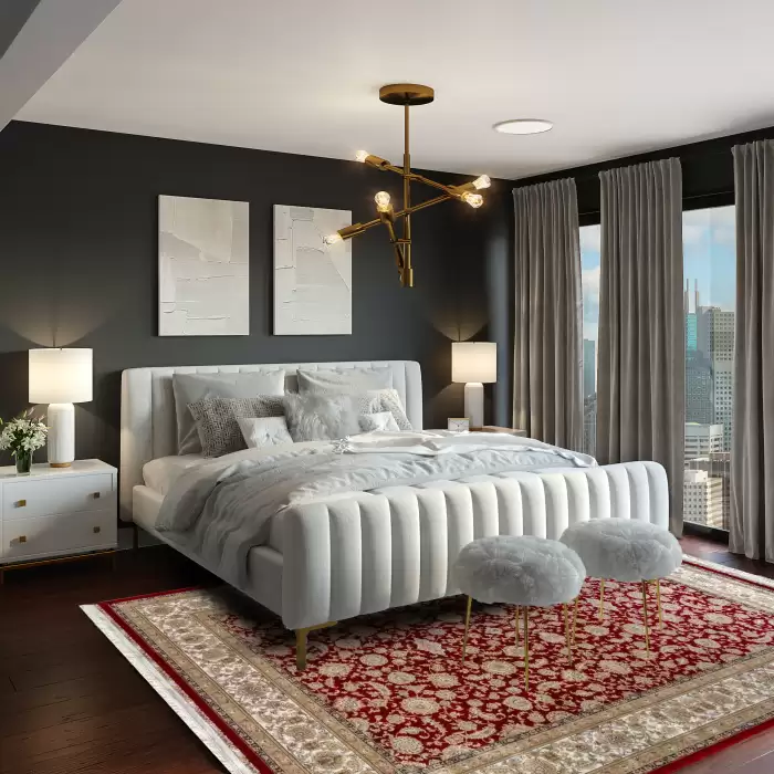 Halıca Imperius A004Ak D Klasik Desen Modal İpek Salon Halısı
