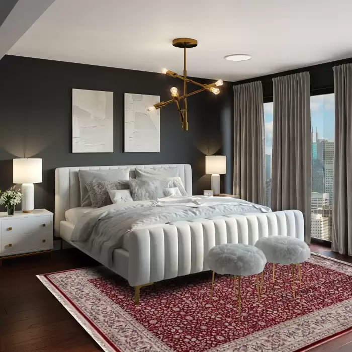 Halıca Imperius Y5014K Bordo 120X180 2,16M2 Klasik Desen Modal İpek Halı