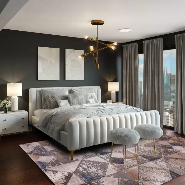 Halıca Klasik 30371 N Akrilik Geometrik Desenli Kalın Halı