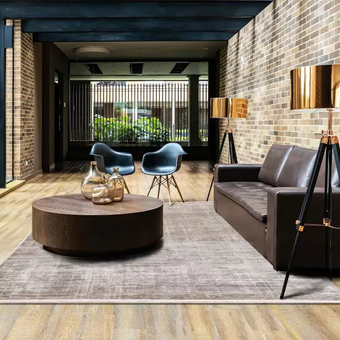 Halıca Madrid Y5314T D Modern Düz Bambu İpek Salon Halısı