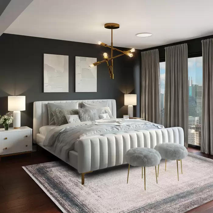 Halıca Parma 2491B N Modern Serpme Desen Bambu Halı