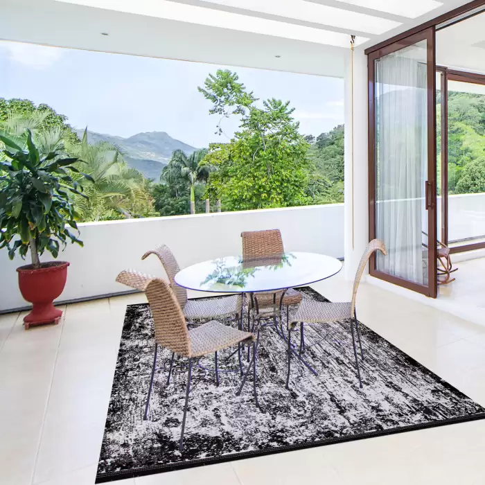 Halıca Pırlanta Exclusive 8622S N Dekoratif İnce Modern Desenli Gri Kilim
