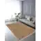 Halıca Rodos Plain Yumuşak Bej Örgü Saçak Modern İskandinav Halı