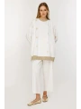 Ghisa Kadın Yıldız İşlemeli Ekru Takım 25YGSTKM4918