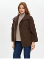 Faik Sönmez Kadın İçi Kapitone Detaylı Kahverengi Kaban UW26KBN001