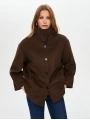 Faik Sönmez Kadın İçi Kapitone Detaylı Kahverengi Kaban UW26KBN001
