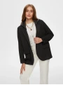 Faik Sönmez Kadın Relax Triko Kapüşon Detaylı Örme Antrasit Melanj Blazer Ceket UW26CKT033