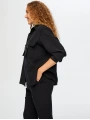 Faik Sönmez Kadın Cepleri Toka Detaylı Tenselli Siyah Tunik UW26TNK001