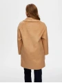Faik Sönmez Kadın Broş Detaylı Suni Astragan Bej Kaban UW26KBN007