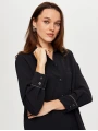 Faik Sönmez Kadın Relax Zincir Şeritli Modallı Örme Siyah Tunik UW26TNK017