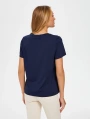 Faik Sönmez Kadın V Yaka Kısa Kol Lacivert T-Shirt B00001