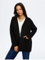 Faik Sönmez Kadın Triko Siyah Blazer Ceket UW26TRH008