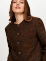 Faik Sönmez Kadın Kendinden Jakarlı Simli Kahverengi Ceket UW26CKT26