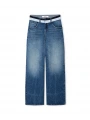 İpekyol Kontrast Bel Wide Leg Jean Pantolon IS1260018022