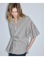 İpekyol Ekose Desen Asimetrik Gömlek IS1260025140