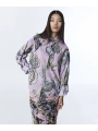 Twist Kırışık Efektli Desenli Gömlek TS1260025129