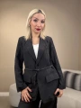 İpekyol Kırışık Efektli Vatkalı Blazer Ceket IS1260106023