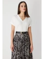 On Fashion Yakası Zincirli V Yaka Bluz 71352