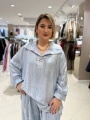 My312 Önü Aksesuarlı Keten Takım 26S1664