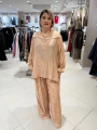 My312 Önü Aksesuarlı Keten Takım 26S1664