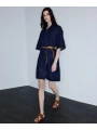 İpekyol Kontrast Kuşaklı Denim Elbise IS1260002203