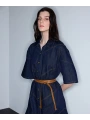 İpekyol Kontrast Kuşaklı Denim Elbise IS1260002203