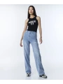 Twist Slogan ve Hotfix Baskılı Jean Pantolon TS1260018008