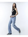 Twist Slogan ve Hotfix Baskılı Jean Pantolon TS1260018008