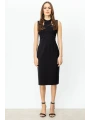 Ekol Arkası Yırtmaç Detaylı Kolsuz Elbise 05044