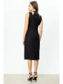 Ekol Arkası Yırtmaç Detaylı Kolsuz Elbise 05044