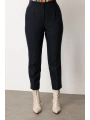 Ekol Beli Lastikli Boru Paça Lacivert Kadın Pantolon 01111