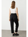 Ekol Büyük Beden Beli Lastikli Siyah Kadın Pantolon 07574