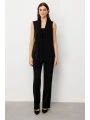 Ekol Bol Paça Cepsiz Siyah Kadın Pantolon 06504