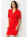Ekol Broşlu Kısa Kol Elbise 05136
