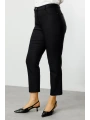 Ekol Büyük Beden Siyah Kadın Pantolon 02046