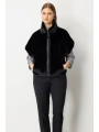 Ekol Büyük Beden Siyah Peluş Kadın Yelek 08585