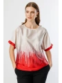 Ekol Çift Renk Saten Bluz 03606