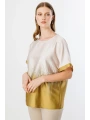 Ekol Çift Renk Saten Bluz 03606